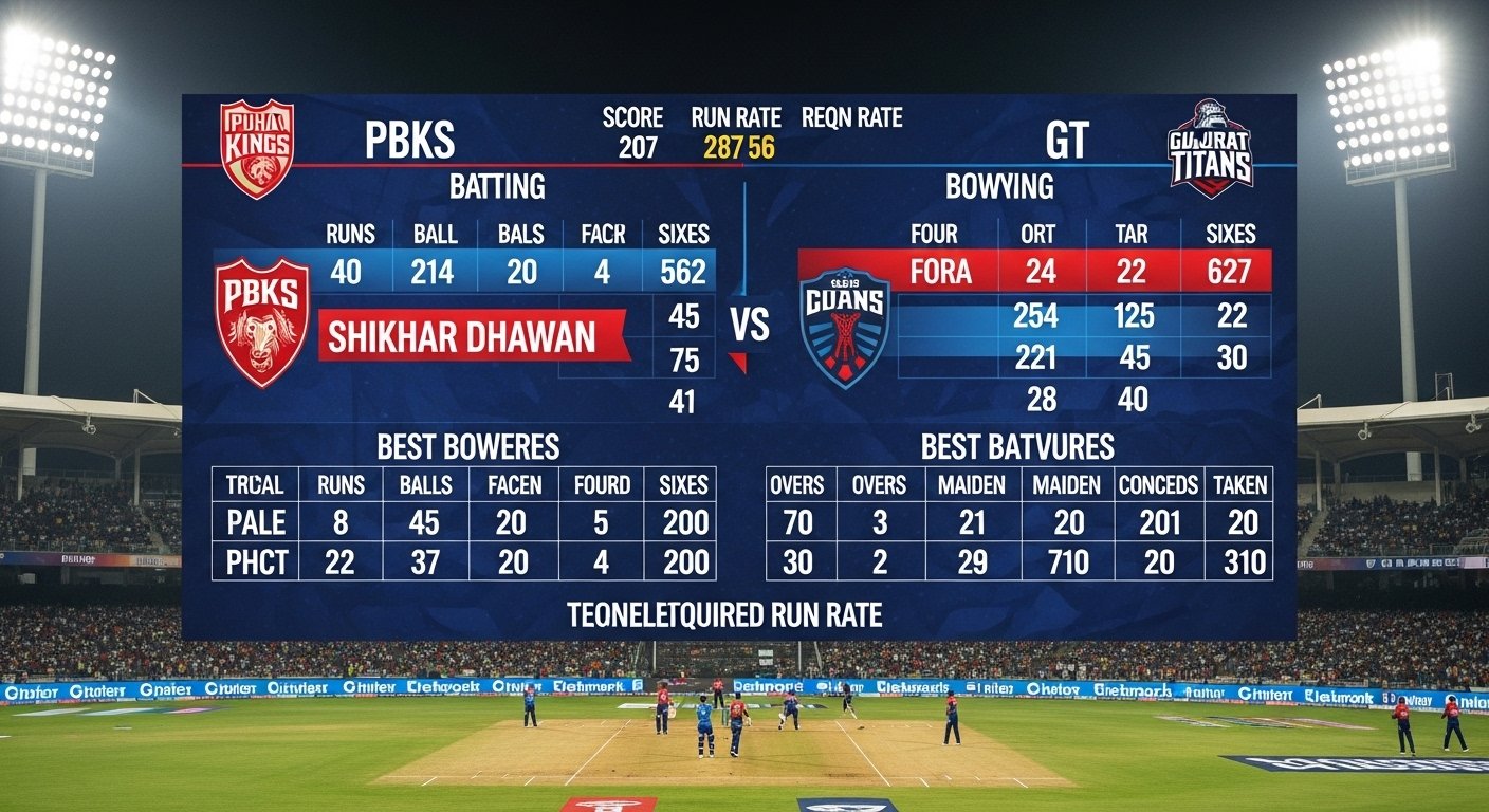 Punjab Kings vs Gujarat Titans Match Scorecard: What Happened, Key Moments, and What It Means 4 Player Performances Highlighted in the Punjab Kings vs Gujarat Titans Match Scorecard